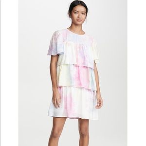 English Factory Shirring A-Line Short Dress